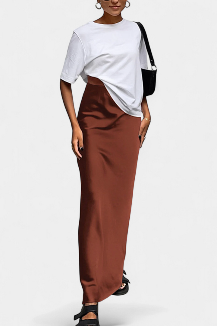 Fable | Maxi užitková sukně s jednoduchým designem a upraveným stylem